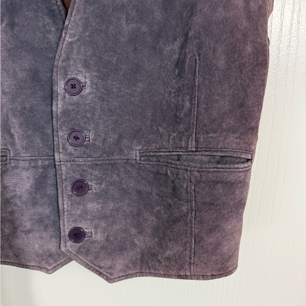 Beyond Leather Purple Suede Vest - Picture 2 of 5